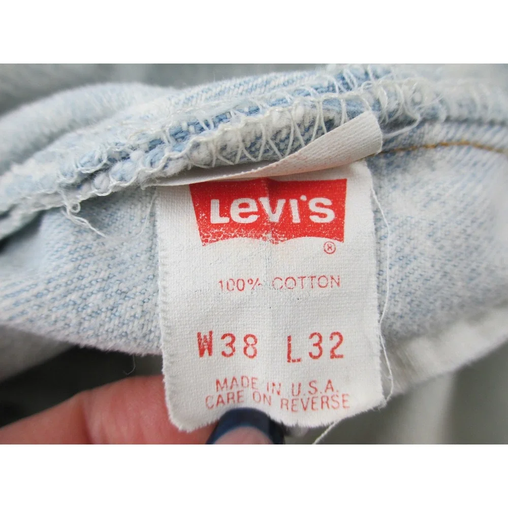 VINTAGE Levi's 501 Pants Mens 38 Blue Denim Jeans Straight Buttonfly‎ Stonewash*
